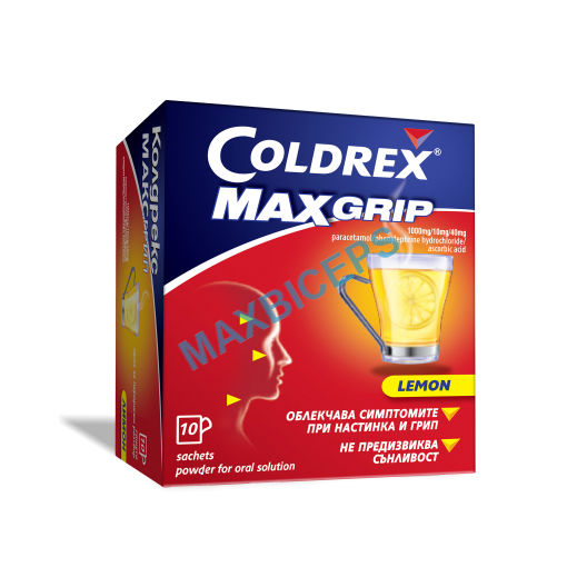 Coldrex Max Grip Lemon: Relief for Flu & Cold Symptoms 10 Sachets