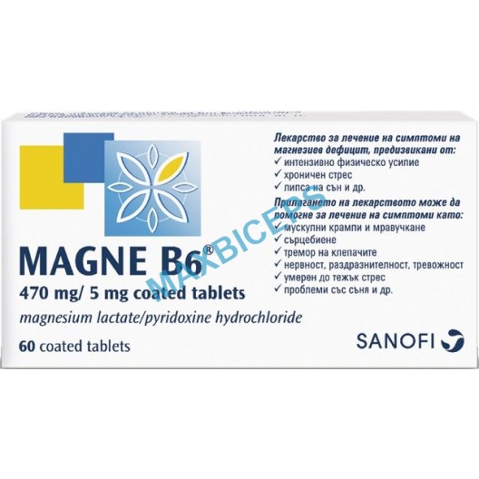 Magne B6: Magnesium & Vitamin B6 for Stress & Muscle Support (60 Tablets)