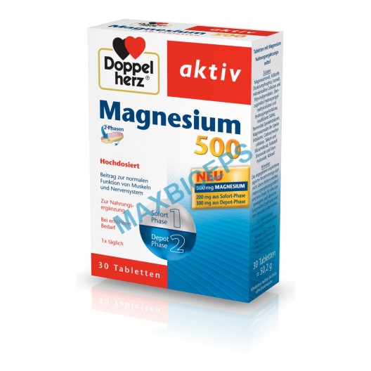 Doppelherz Magnesium 500: A Comprehensive Magnesium Supplement (30 Tabs)