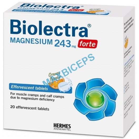 Biolectra Magnesium Forte 243 - Supports Muscle & Nerve Function (20 Soluble Tablets)