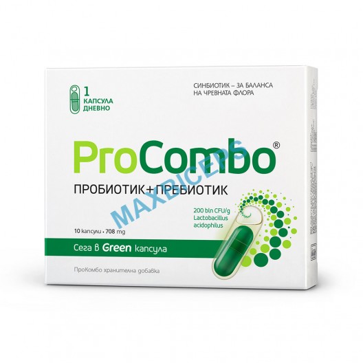 ProCombo: Gut Health Solution with Probiotics & Prebiotics (10 Capsules)
