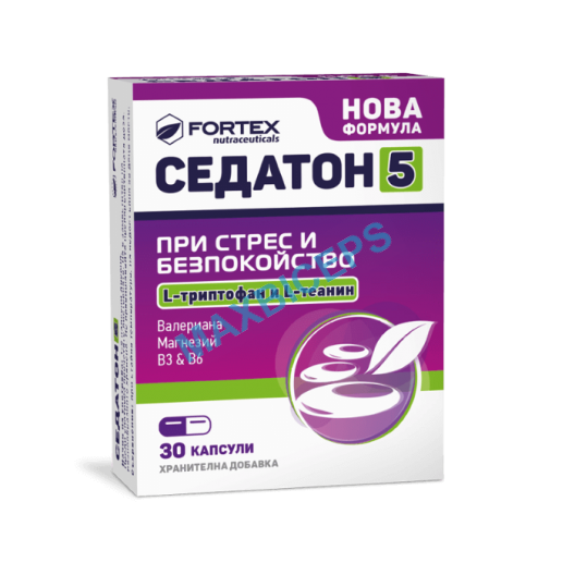 Sedaton 5-HTP: L-Tryptophan, Valerian & B Vitamins for Stress & Sleep (30 Caps)